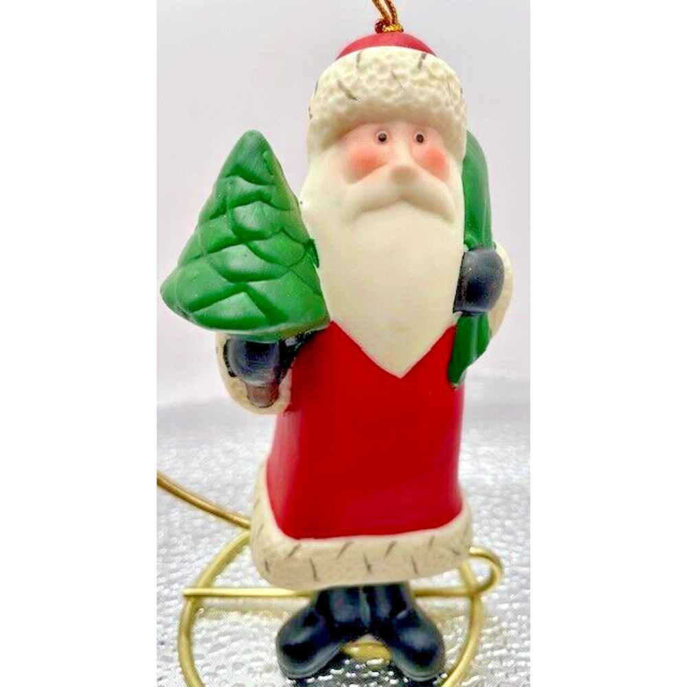 Santa Claus Bell Giftco Inc. Christmas Ornament Ceramic Figurine